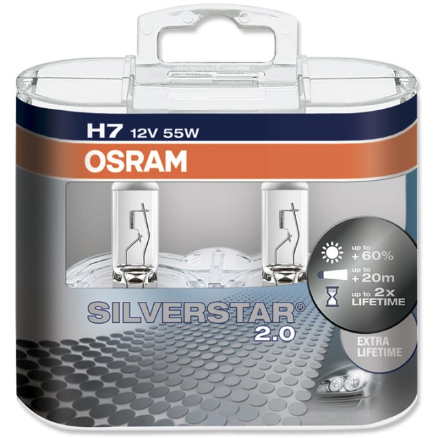OSRAM H7 SILVERSTAR 2 Duo-Box žiarovka
