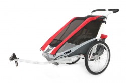 Thule Chariot Cougar 2 2014 Red + bike set