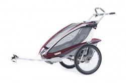 Thule Chariot CX1 2014 Burgundy + bike set