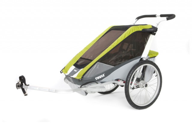 Thule Chariot Cougar 1 2014 Avocado + bike set